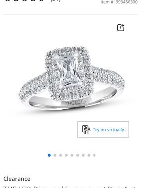 Kay Jewelers Radiant Halo Diamond Ring in White with Matching wedding band